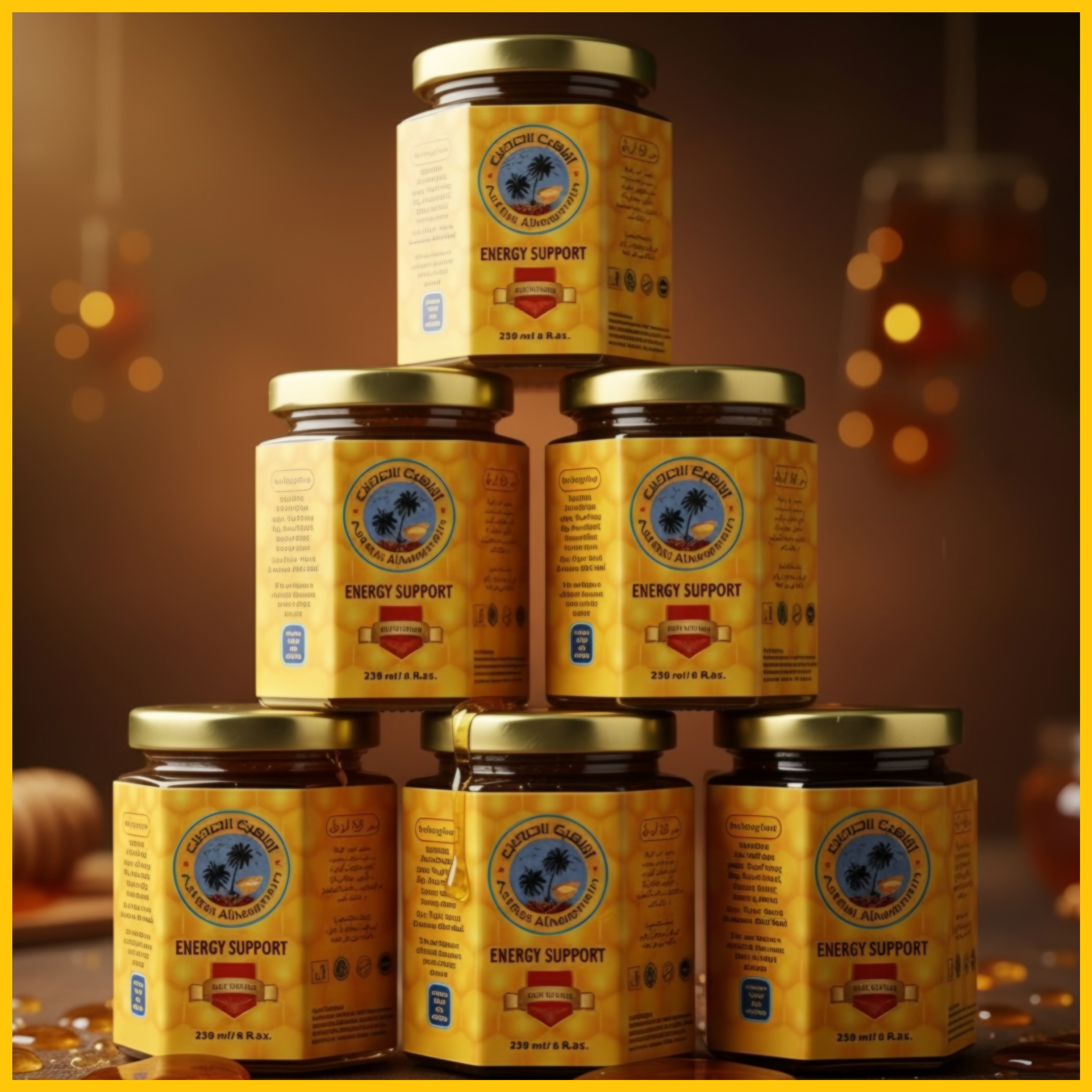 A bundle of six jars of Ashfiat USA product.