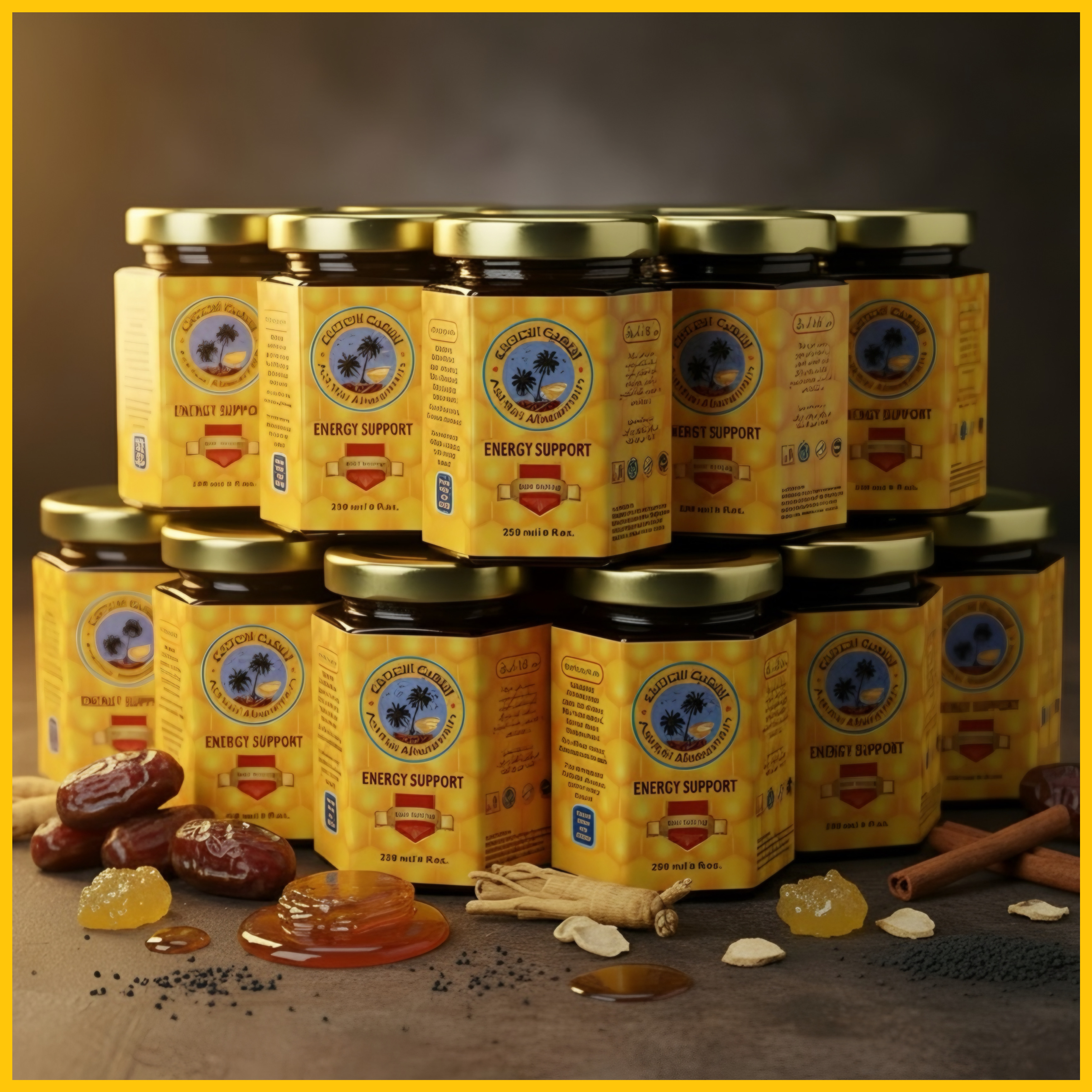 A large bundle of twelve jars of Ashfiat USA product.