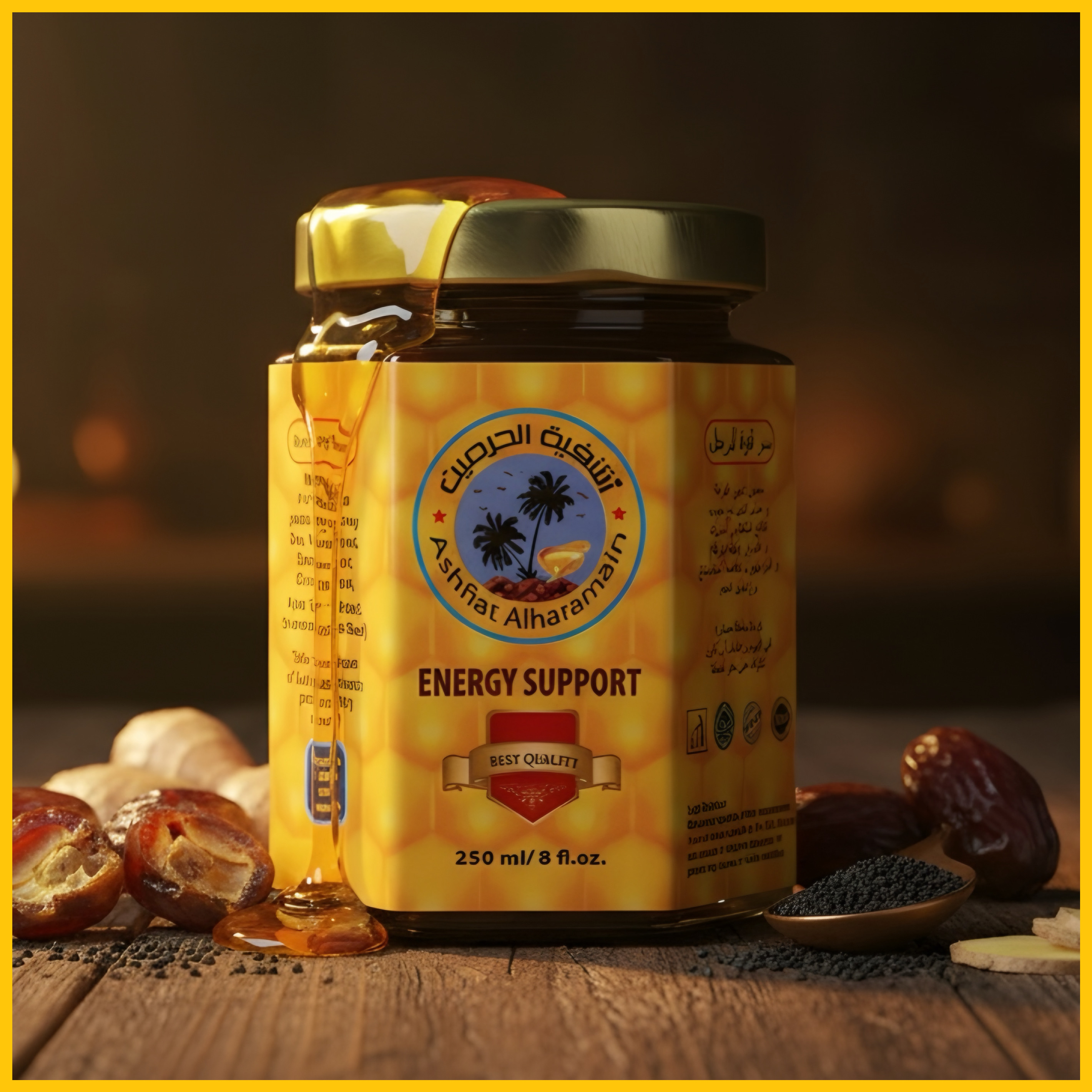 A single jar of Ashfiat Alharamain product.